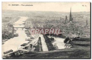 Old Postcard Rouen Vue Generale