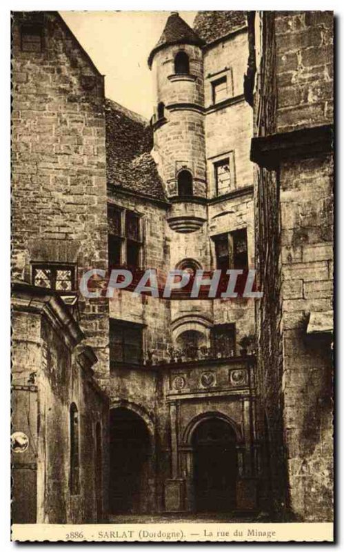 Old Postcard Sarlat La Rue Mining