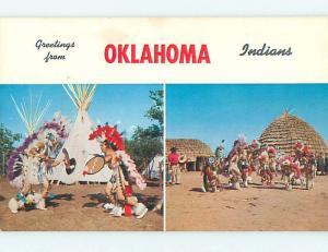 Pre-1980 GREETINGS FROM - NATIVE INDIAN TRIBE Indian City - Anadarko OK Q7733