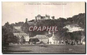 Old Postcard Uriage les Bains General view of I Hydrotherapy