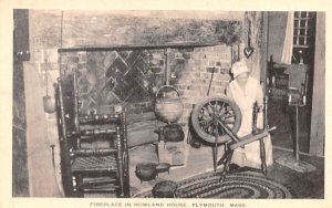 Fireplace in Plymouth, Massachusetts in Howland House.