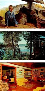 3~Postcards Blue Mountain Lake, NY New York ELEANOR WEBB & HEMLOCK HALL RESORT