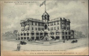 Wildwood New Jersey NJ Hotel Greylock 1907 Firemen's Convention Postcard