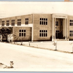 1942 Alameda CA WWII RPPC US Coast Guard Induction Center Government Island A186