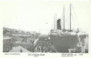 Lancashire Postcard - Old Liverpool - The Landing Stage c1912  E564