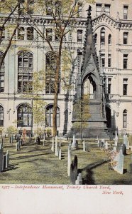 Independence Monument, Trinity Church Yard, Manhattan, N.Y.C., Early Postcard