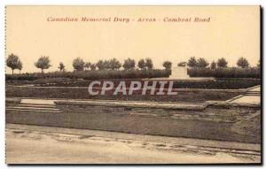 Old Postcard Canadian Memorial Dury Arras Cambrai Road