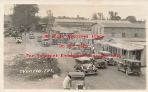 TX, Overton, Texas, RPPC, Main Street, Business Section, Photo