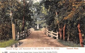 Concord Bridge in Concord, Massachusetts with Monument