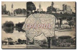 Old Postcard Map Raincy