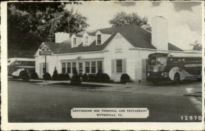 Wytheville VA Greyhound Bus Terminal c1940 Postcard
