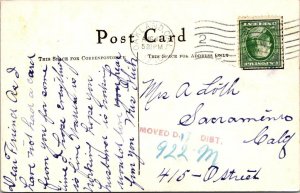 Vintage Greeting  YOU SILLY GOOSE~Why Don't You Write? Feather Pen 1910 Postcard