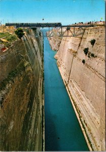 The Channel Train Bridge Corinthe Greece Postcard