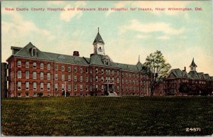 Delaware Hospital for Insane Wilmington New Castle County Postcard KF12