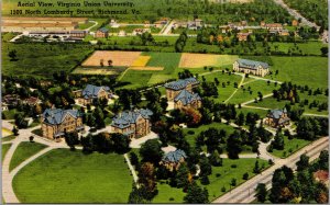 Vtg Aerial View Virginia Union University Richmond Virginia VA Linen Postcard