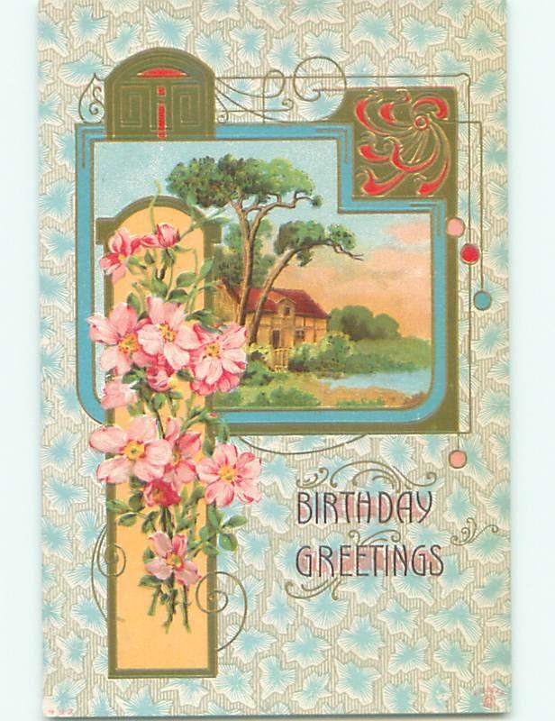 Divided-Back BEAUTIFUL FLOWERS SCENE Great Postcard AA3772