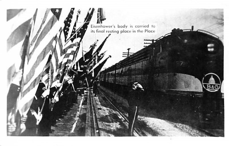 Eisenhower's body is carried to its final resting place in the place