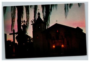 Vintage 1960's Postcard Santa Clara University Mission Church California