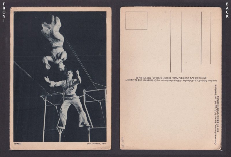 Vintage postcard Germany Circus Acrobats
