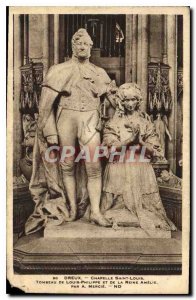 Old Postcard Dreux Chapelle Saint Louis Tomb of Louis Philippe and Queen Amel...