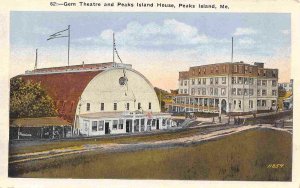 Gem Theater Peaks Island House Maine 1920s postcard