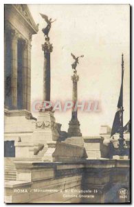 Old Postcard Roma Monumento a V Emanuele II Column Onorarie