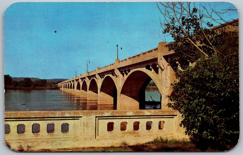 Tulsa Oklahoma 1950s Postcard 21st Street Bridge