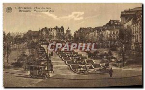 Old Postcard Brussels Mont des Arts Automotive