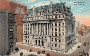 Hall of Records, Chambers Street, Manhattan, N.Y.C., Early Postcard, Unused