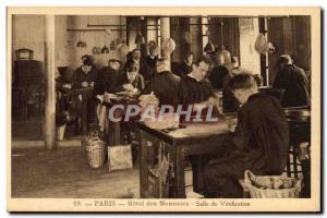 Old Postcard Paris Hotel Room verification of coins