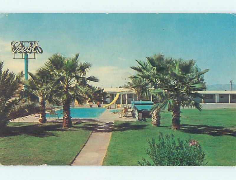 Unused Pre-1980 CREST MOTEL Blythe California CA n8606