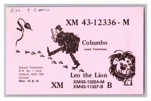 Postcard QSL CB Ham Radio Amateur Card From York Ontario Canada XM 43-12336-M