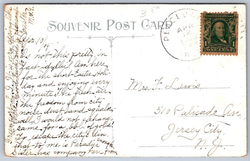 K38/ Peace Dale Rhode Island Postcard c1910 The Waterway  7