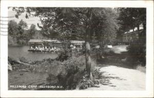 Hillsboro NH Camp Real Photo Postcard 