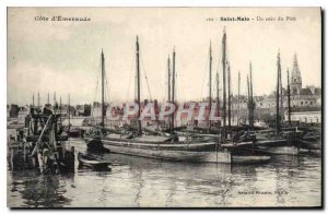 Old Postcard Emerald Coast Saint Malo A corner Yacht Harbor