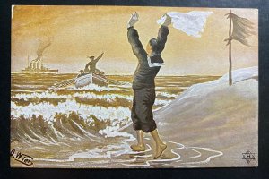 Mint Germany PPC Picture Postcard Navy Sailors Arrival