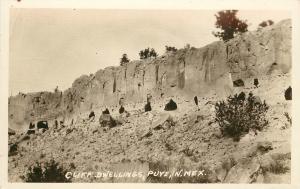 c1930 RPPC Postcard Native American Cliff Dwellings, Puye NM Rio Arriba County