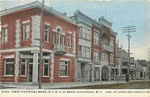 NY, Lestershire, New York, First National Bank, Y.M.C.A.