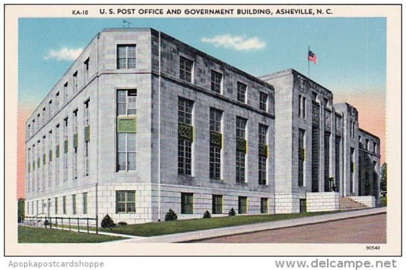 U S Post Office And Government Building Asheville North Carolina