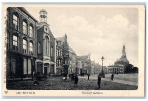 c1905 Fish Market (South side) Groningen Northern Netherlands Unposted Postcard