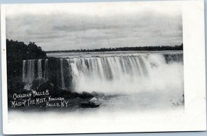 postcard Niagara Falls - Candian Falls & Maid of the Mist