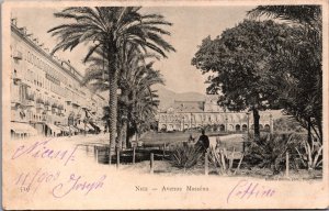 France Nice Avenue Massena Vintage Postcard 04.97