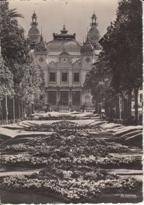 MONTE CARLO  LES JARDINS ET  LE CASINO 1954