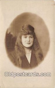 Real Photo People Glamour Woman Unused 