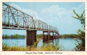 HUNTSVILLE ALABAMA CLEMENT CLAY BRIDGE POSTCARD 1961 PSTMK REDSTONE