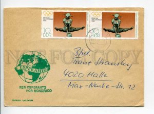292810 EAST GERMANY GDR 1981 y Esperanto real post COVER Moscow Olympiad stamp