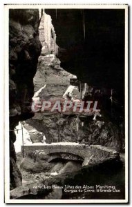 Old Postcard Les Beaux Sites Alpes Maritimes Cians Gorges Great Clue