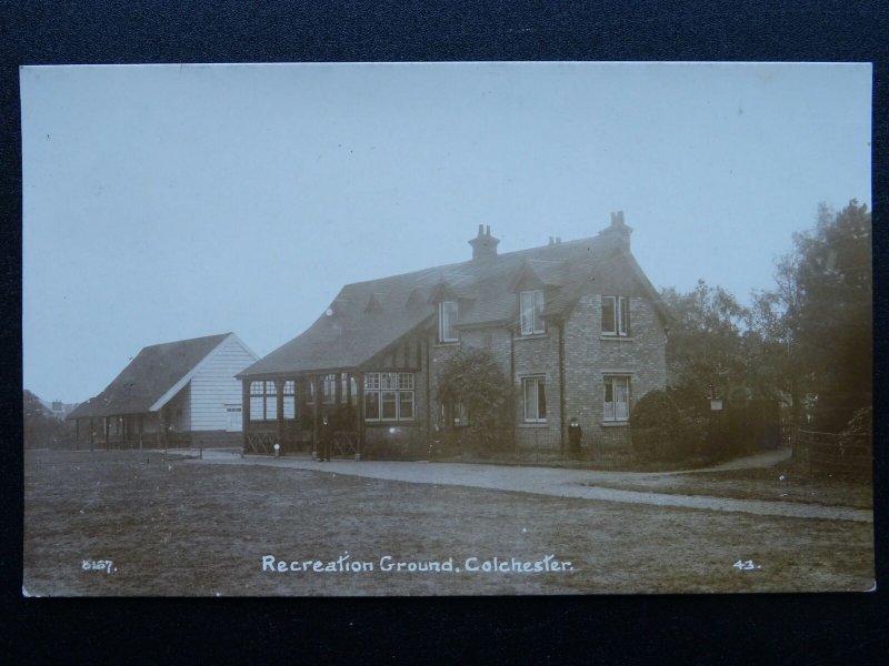 Essex COLCHESTER Recreation Ground & Park Keeper c1916 RP Postcard