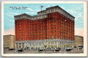 Des Moines Iowa 1920s Postcard Hotel Fort Des Moines