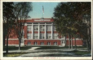 Port Henry New York NY High School Vintage Postcard